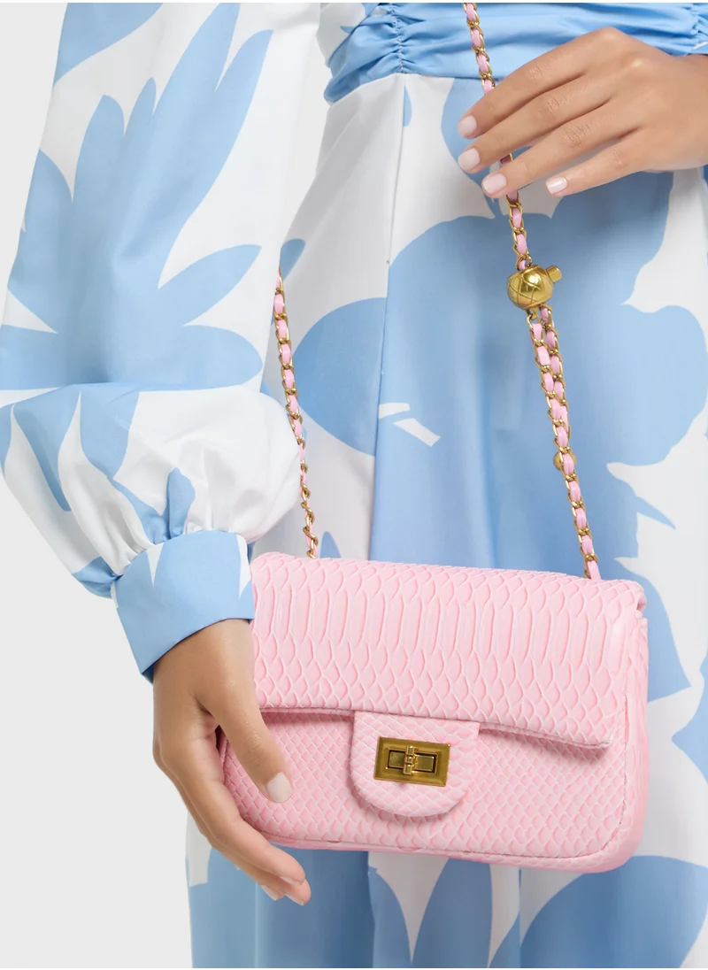 ايلا Snake Print Crossbody Bag