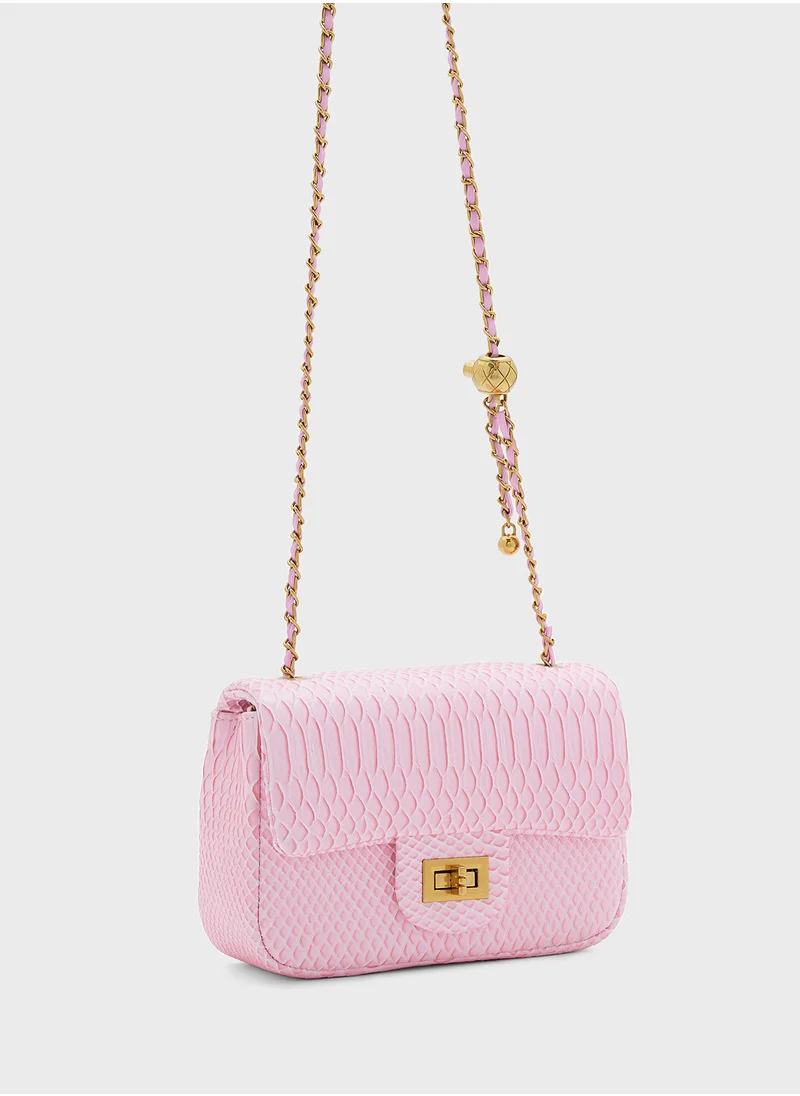ايلا Snake Print Crossbody Bag