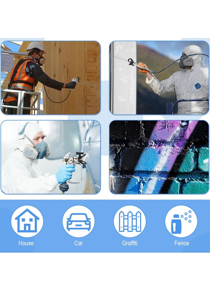 SYOSI - 17 Pcs Airless Paint Sprayer Gun Set with Nozzle Guard, Spray Tips, and Filters for Airless Spraying Machines, Paint Accessories - Image 1