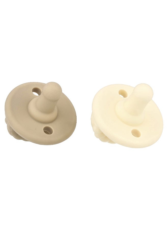 itzy ritzy, Sweetie Soother™, Food Grade Silicone Pacifiers, 0+ Months, Cream Taupe Braid, 2 Pacifiers - Image 4