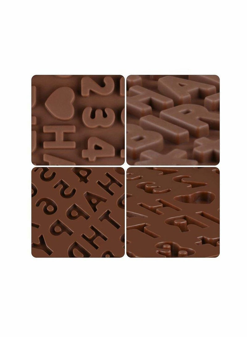Excefore قوالب سيليكون حرف M وقوالب شوكولاتة بأرقام مع رموز تزيين كعكة عيد الميلاد السعيد 2 قطعة - Image 3