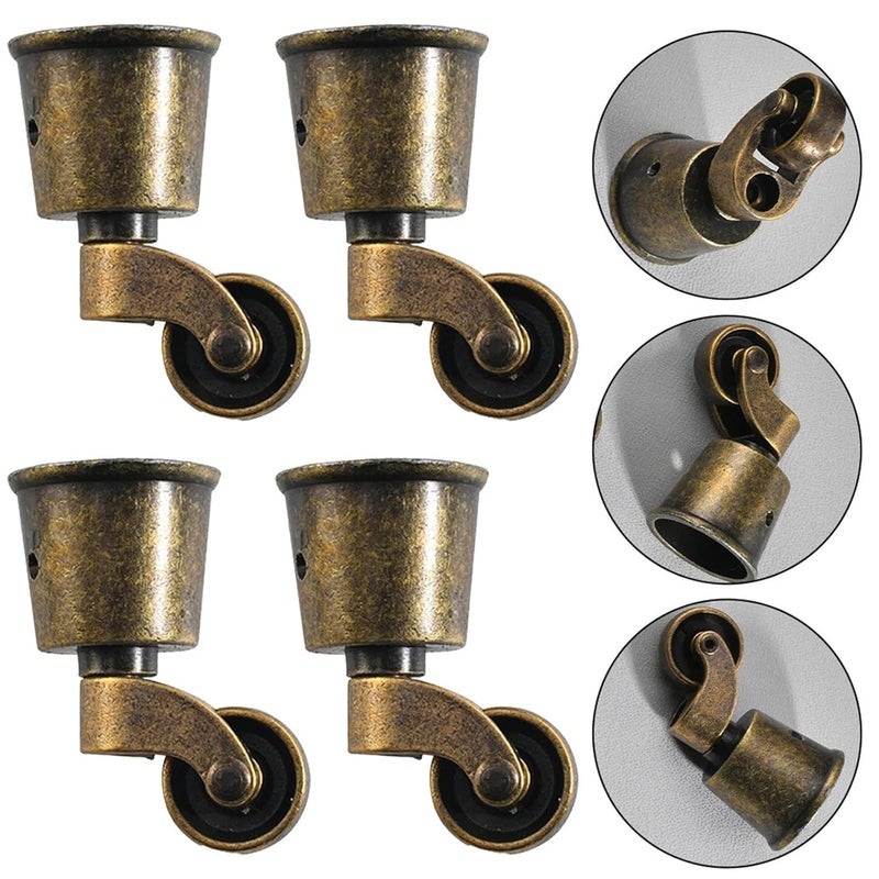 4 قطع من عجلات الأثاث المضادة للانزلاق بتصميم محسن للقبضة ملحقات وظيفية اللون ب - Image 4