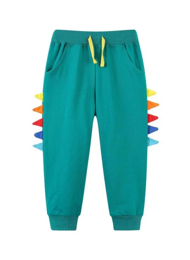 يونيكي Green Regular Fit Mid Rise Solid Trackpant