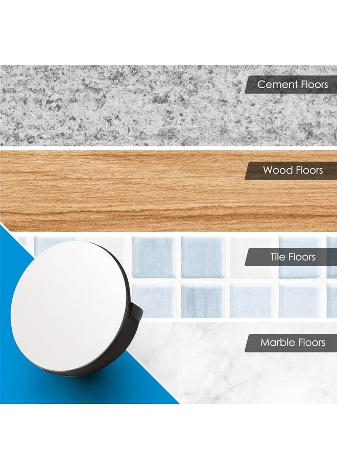 4 Pcs Self Adhesive Door Stoppers, Stainless Steel Floor Door Stop Wall Protector, Half Dome Floor Gate Stopper - Image 4