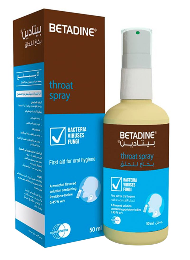 BETADINE Throat Spray 0.45% 50 Ml 