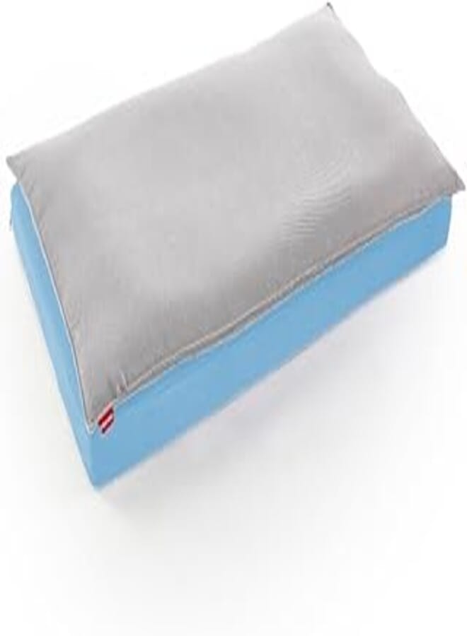 Ricrac Rainco Soft Foam Rectangle Sofa Bed for Pets, 120 x 68 x 8 cm, Light Blue for Outdoor