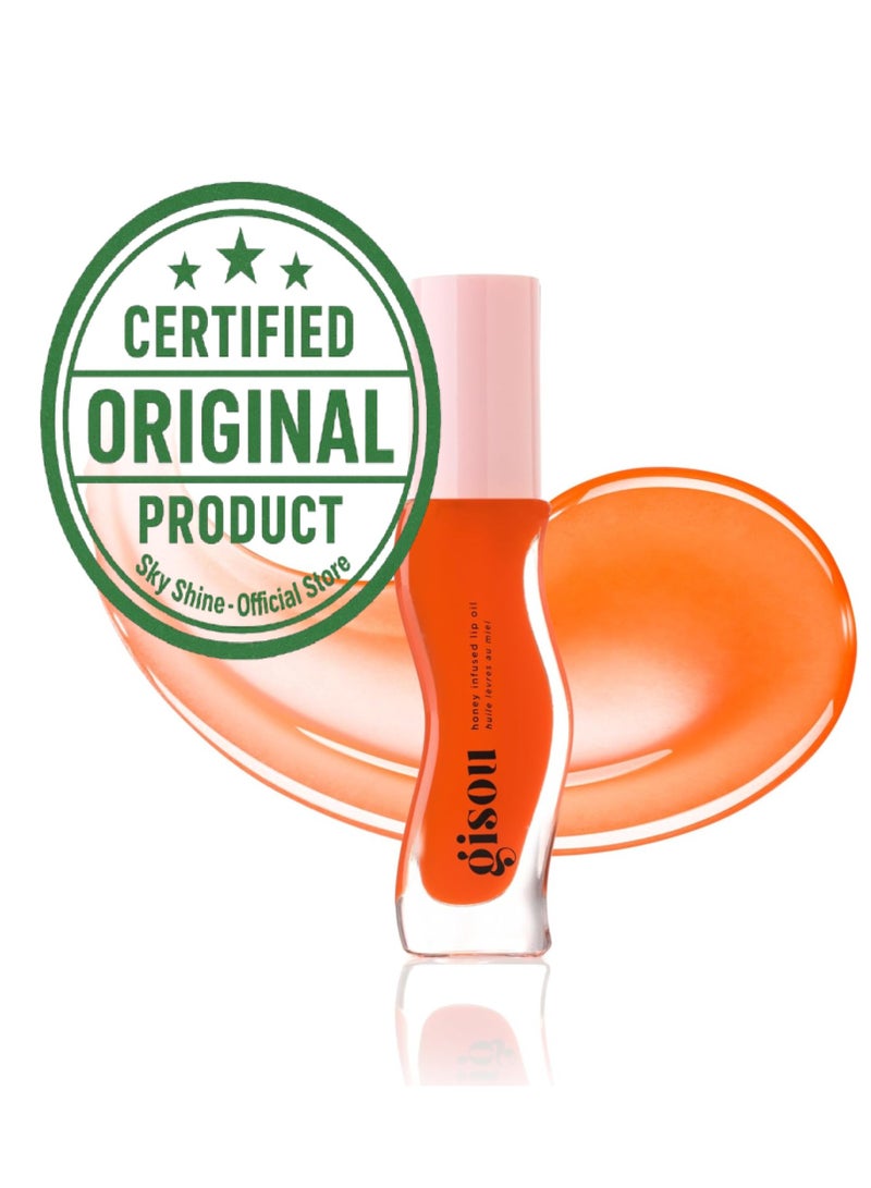 Gisou Honey Infused Lip Oil – Mango Passion Punch 8ml | Hydrating & Nourishing Honey Lip Treatment | High-Shine Non-Sticky Lip Oil for Soft, Smooth & Glossy Lips - Image 1