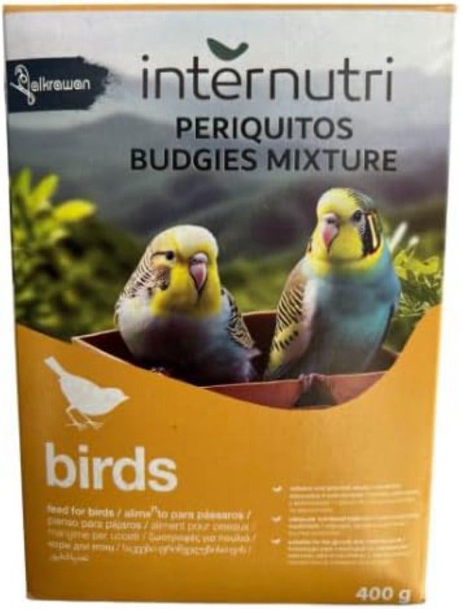 Inter nutri Budgie Mixture, Feed for Birds, 400g - Image 2