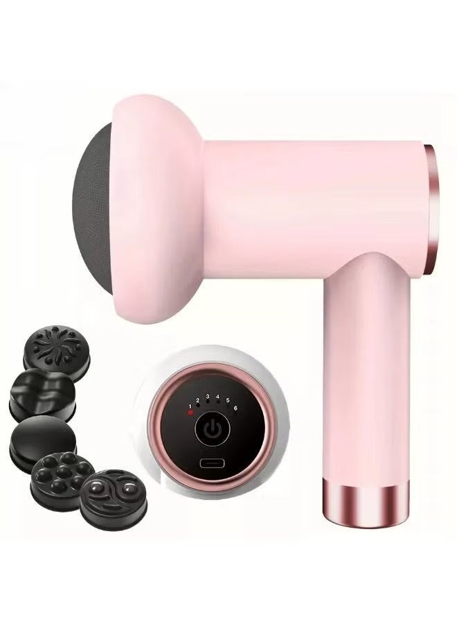 Portable Electric Body Massager YX-710 with 6 Speed Levels and 5 Massage Heads – Deep Tissue Muscle Relaxation Device for Neck, Back, Shoulders, Arms and Legs, Rechargeable Type-C Design - Image 1