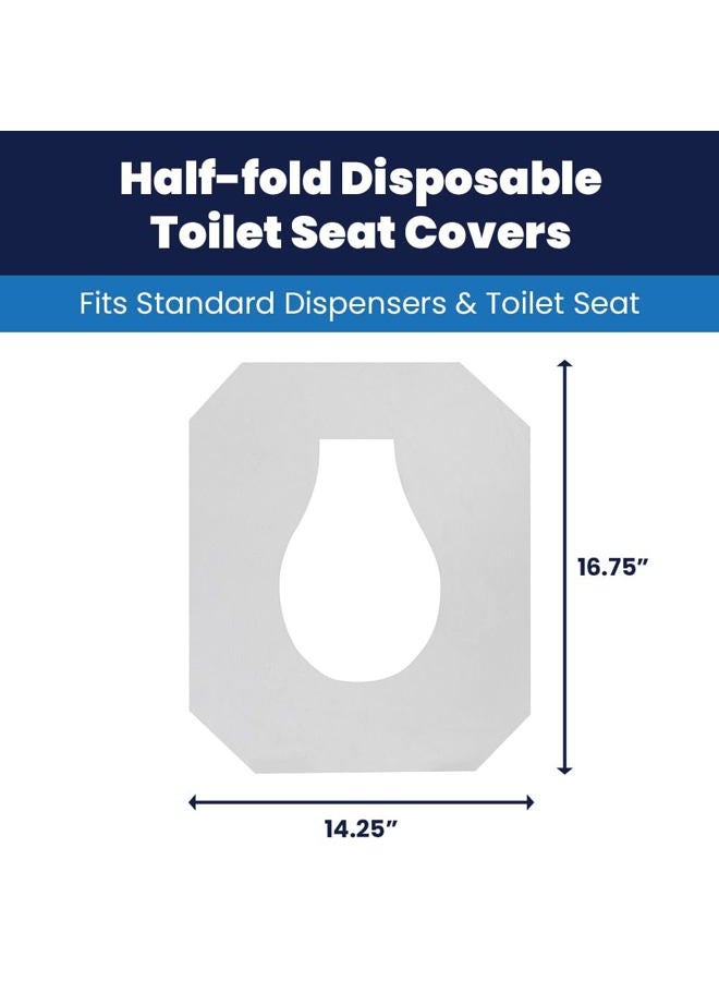 Hospeco Discreet Seat DS-1000 Half-Fold Toilet Seat Covers, White (4 Pack of 250) - Image 4