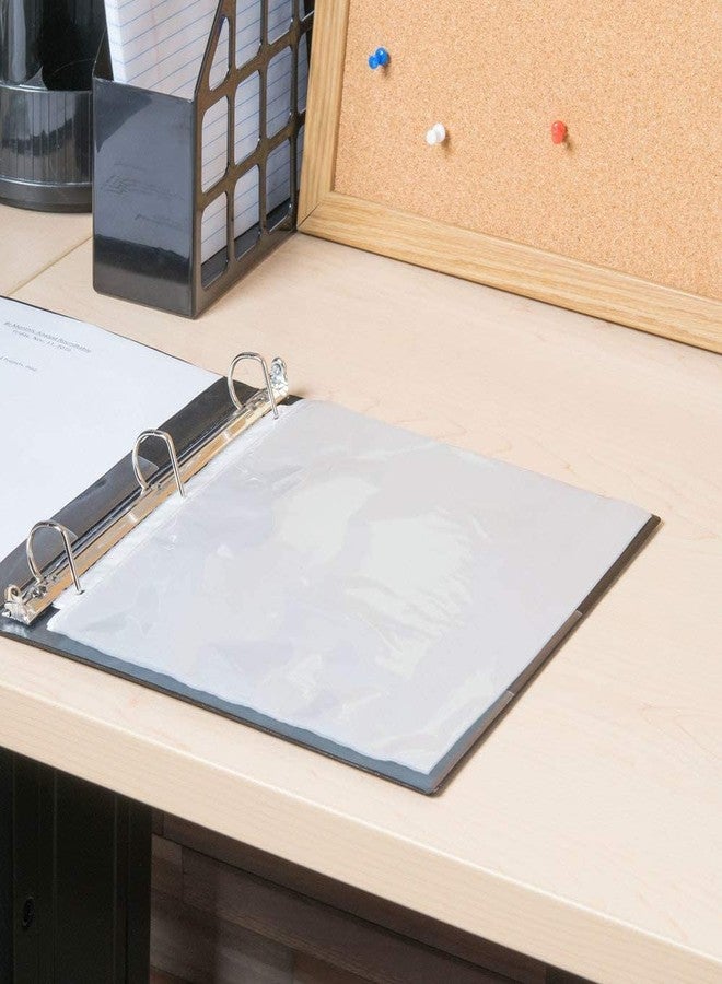 1InTheOffice Clear Letter Size Sheet Protectors, 8.5 x 11, Top Load, 100 Pack - Image 3