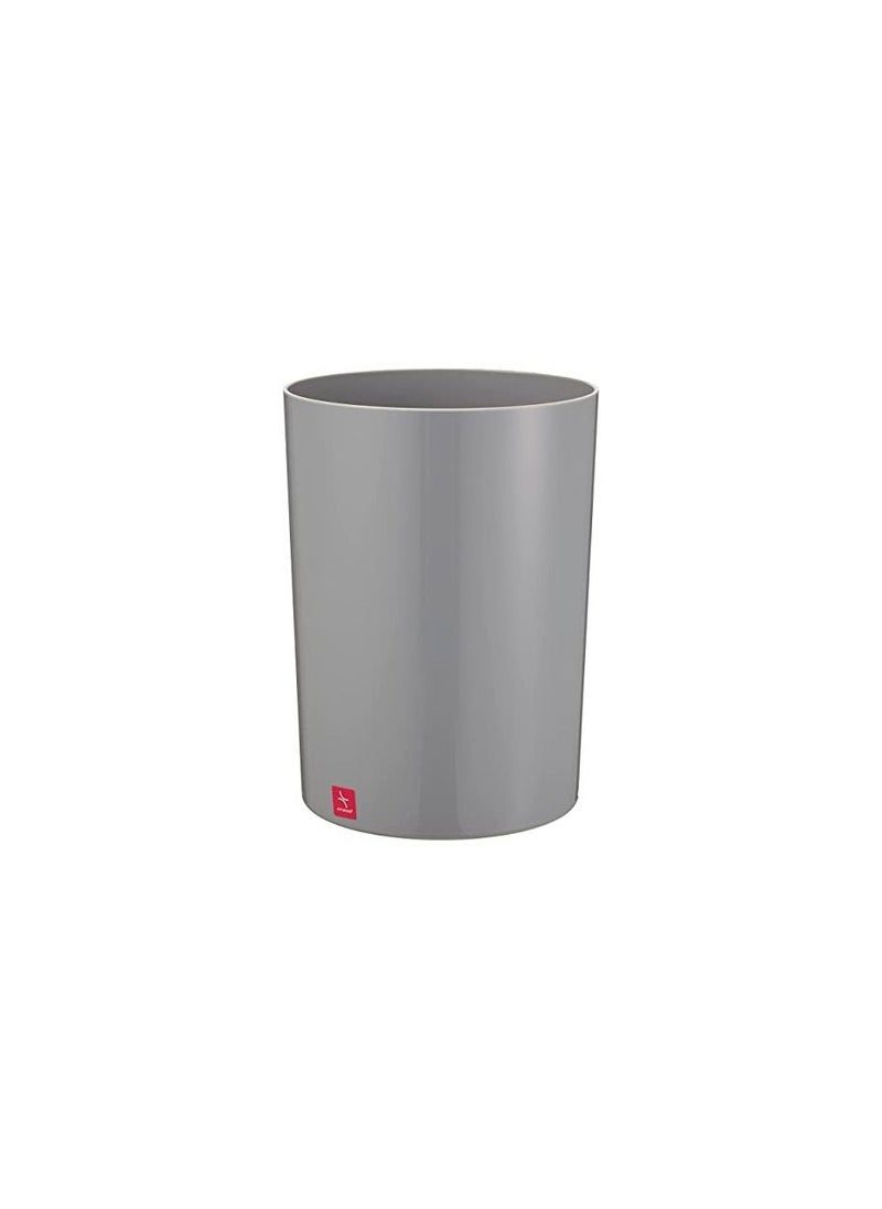 Primanova Acrylic basket trash can with swing lid 6 Liter grey  - Image 2