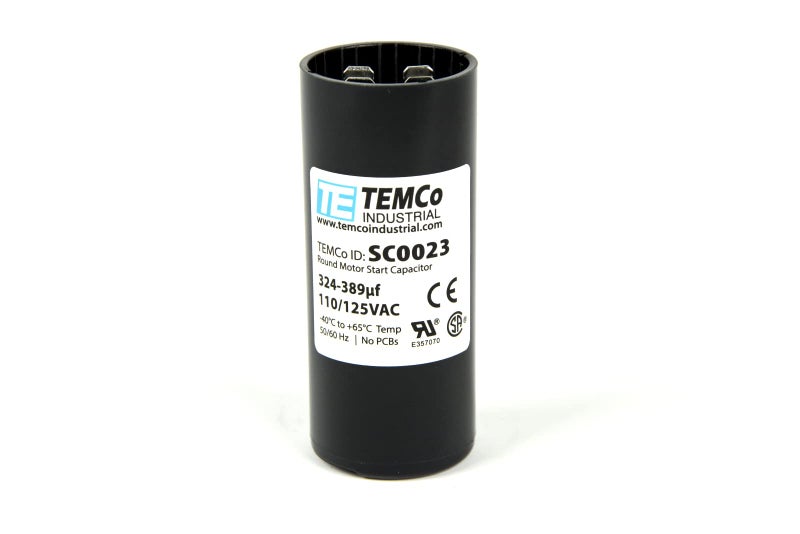 TEMCo Industrial TEMCo 324-389 uF MFD CD60 Start Capacitor 110-125V AC Round | 50/60 Hz Motor Start Capacitor for HVAC, Compressor, Pump - Image 4