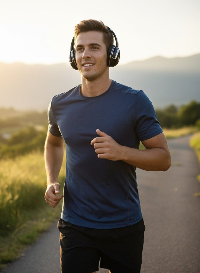 Power Zone PZ-120 Wireless Over-Ear Headphones with Bluetooth Connectivity, Deep Bass Stereo Sound, Soft Ear Cushions, Built-in Microphone, Adjustable Headband & Long Battery Life - Image 3