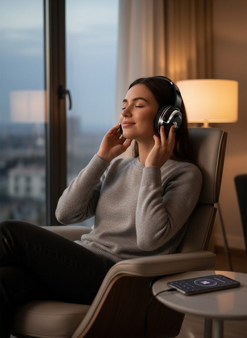 Power Zone PZ-120 Wireless Over-Ear Headphones with Bluetooth Connectivity, Deep Bass Stereo Sound, Soft Ear Cushions, Built-in Microphone, Adjustable Headband & Long Battery Life - Image 2