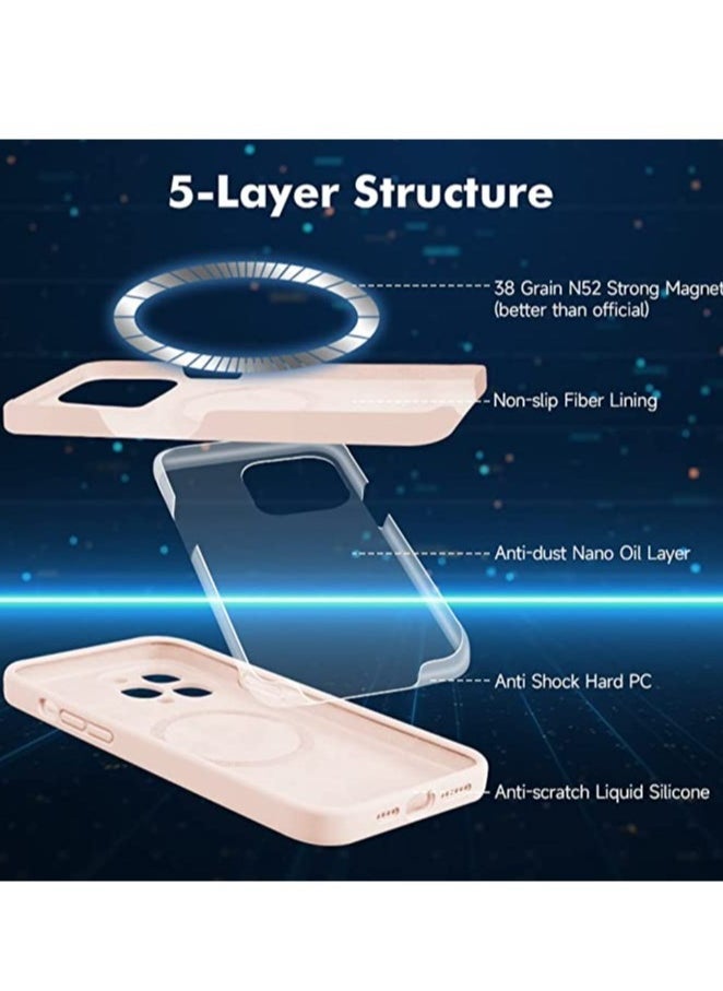 IAF iPhone 12 Pro Max with 2 Pack Tempered Glass Screen Protector Magsafe Case Silicone Phone Case with Microfiber Lining for iPhone 12 Pro Max 6.7 inch 2022 - Image 3