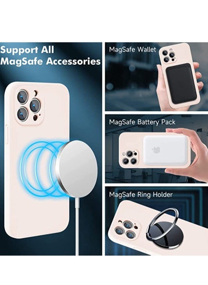 IAF iPhone 12 Pro Max with 2 Pack Tempered Glass Screen Protector Magsafe Case Silicone Phone Case with Microfiber Lining for iPhone 12 Pro Max 6.7 inch 2022 - Image 4