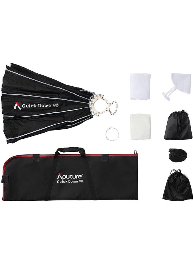 Aputure Quick Dome 90 Softbox – 90cm Bowens Mount Soft Light Modifier, Quick Setup Parabolic Softbox for LED Video Lights, Professional Photography Lighting Accessory, Diffusion Light Shaper for Aputure Fixtures, Studio Lighting, Filmmaking - Image 5