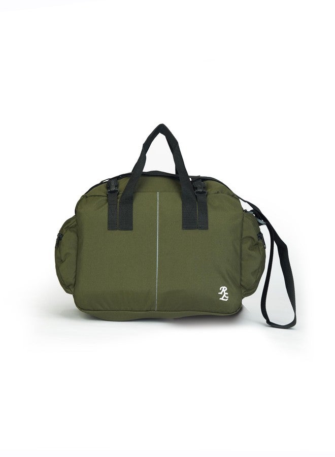 Walletsnbags حقيبة رياضية وحقيبة سفر بتصميم عسكري (أخضر) - Image 1