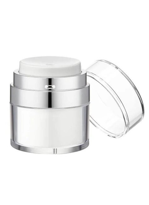 Airless Pump Jars Empty Refillable Makeup Jar Acrylic Press Cosmetic Containers Leakproof Vacuum Face Cream Bottle For Toiletries Cosmetic Container-30ml