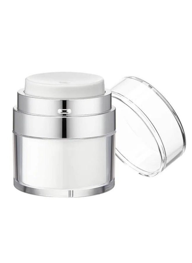 TRENZ Airless Pump Jars Empty Refillable Makeup Jar Acrylic Press Cosmetic Containers Leakproof Vacuum Face Cream Bottle For Toiletries Cosmetic Container-30ml  - Image 1