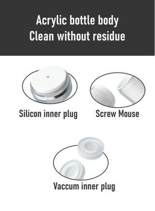 Airless Pump Jars Empty Refillable Makeup Jar Acrylic Press Cosmetic Containers Leakproof Vacuum Face Cream Bottle For Toiletries Cosmetic Container-30ml - view 3