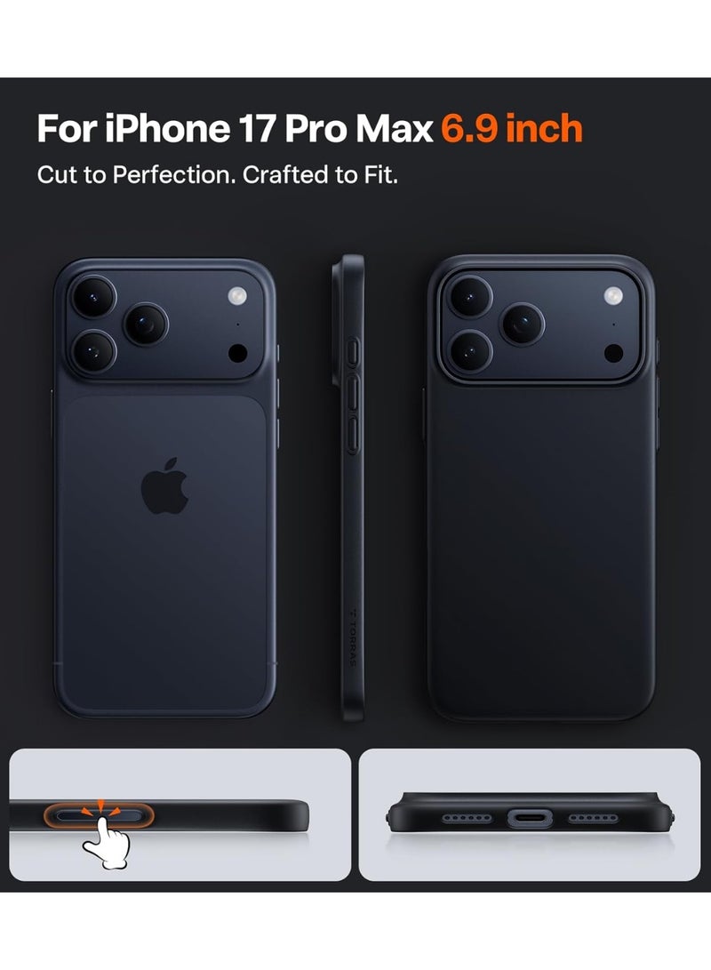 غطاء SlimFit-Mag لسلسلة iPhone 17 Pro Max (6.9 بوصة، 2025)، رقيق للغاية، متوافق مع MagSafe، مضاد للخدش بخامة PC Bayer الصلبة المطفأة - Image 2