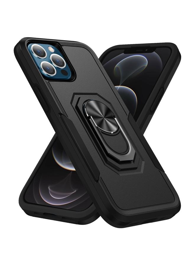 S-TOP Case For iPhone 12 / 12 Pro Ring Kickstand Heavy Duty Shockproof Phone Case - Image 1