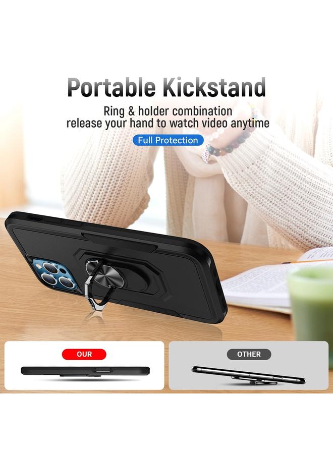 S-TOP Case For iPhone 12 / 12 Pro Ring Kickstand Heavy Duty Shockproof Phone Case - Image 3