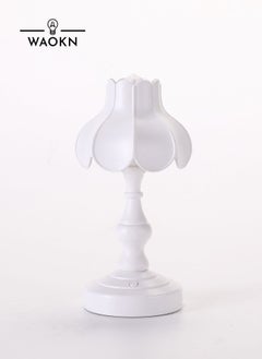 WAOKN Vintage Table Lamp Ins Lotus Leaf Small Night Lamp Lovely Girl Romantic Bedroom Creative Lighting Nordic Style Mini Night Light 