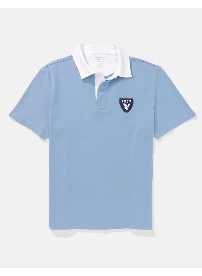American Eagle Embroidered Logo Half Sleeve Polo Shirt