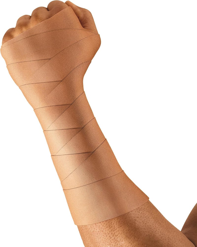 Leukotape شريط لاصق للتثبيت - لإصابات الرياضة، والتمزقات، والتواءات - 1.5 بوصة × 15 ياردة، بني، (لفة واحدة) - Image 5