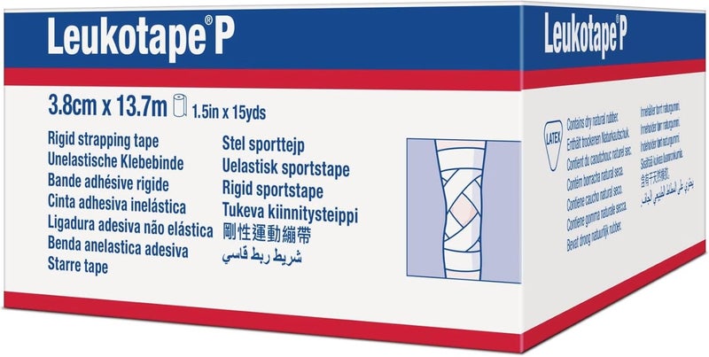 Leukotape شريط لاصق للتثبيت - لإصابات الرياضة، والتمزقات، والتواءات - 1.5 بوصة × 15 ياردة، بني، (لفة واحدة) - Image 3
