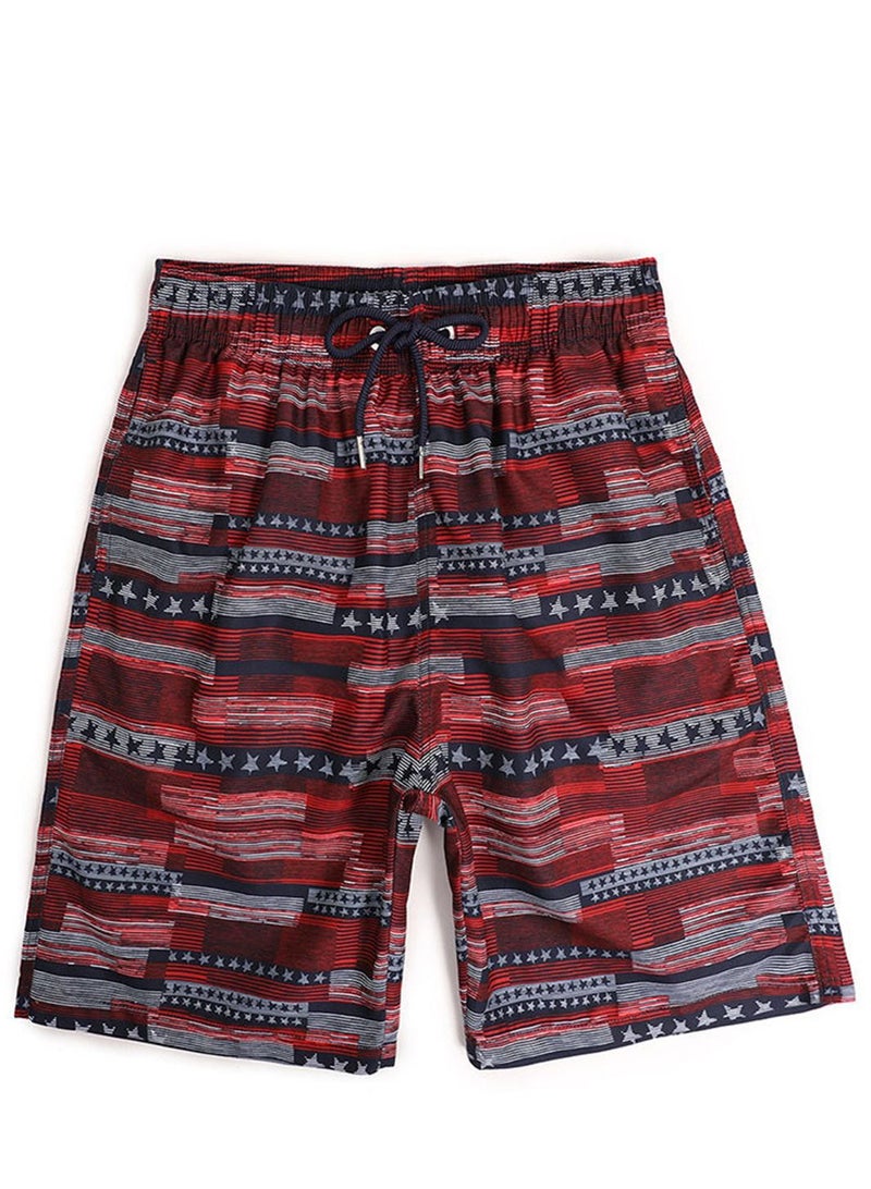 Loquat Sports Loose Breathable Swimming Shorts Red - Image 2