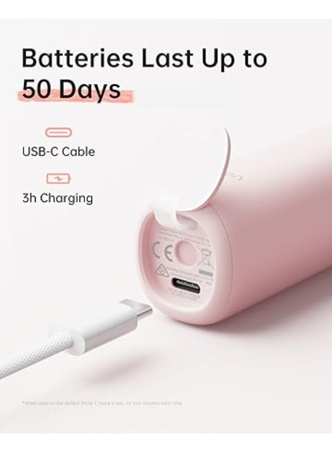 Laifen Wave Special Electric Toothbrush, Oscillation & Vibration Sonic Toothbrush for Adults with App, 2 Brush Heads (Pink) - Image 2