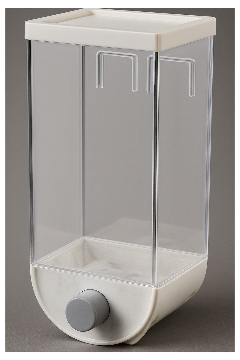 DARIYAH 1 Pieces Wall mounted 1000 ml Dry Food Cereal Dispenser Container Rice Storage Box Grain Tank Kitchen XQ-021 - Image 1