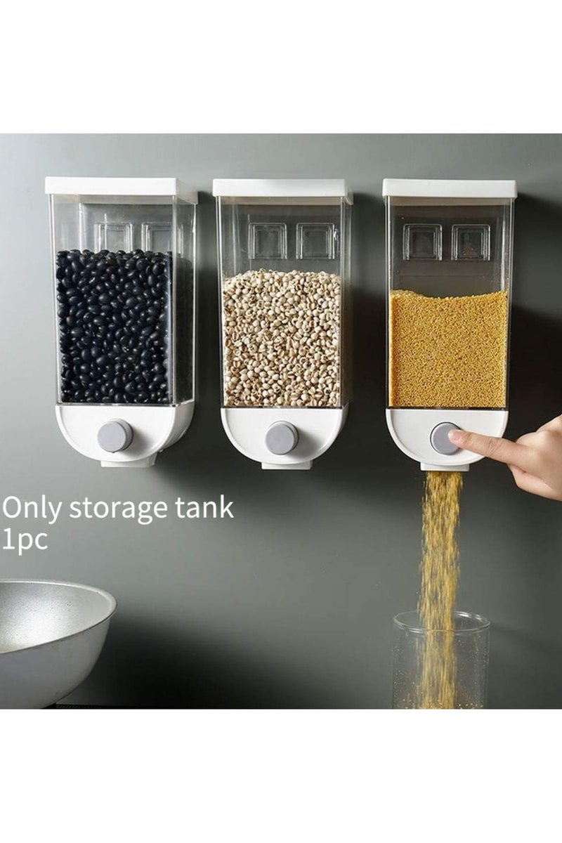 DARIYAH 1 Pieces Wall mounted 1000 ml Dry Food Cereal Dispenser Container Rice Storage Box Grain Tank Kitchen XQ-021 - Image 4