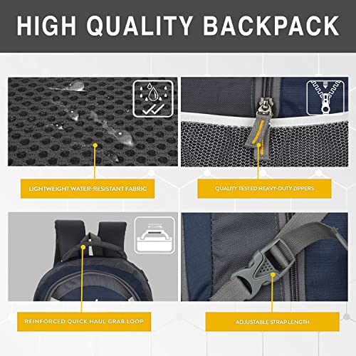 ADISA casual laptop backpack office bag college travel back pack for men and women (BP141-NAV) - Image 4