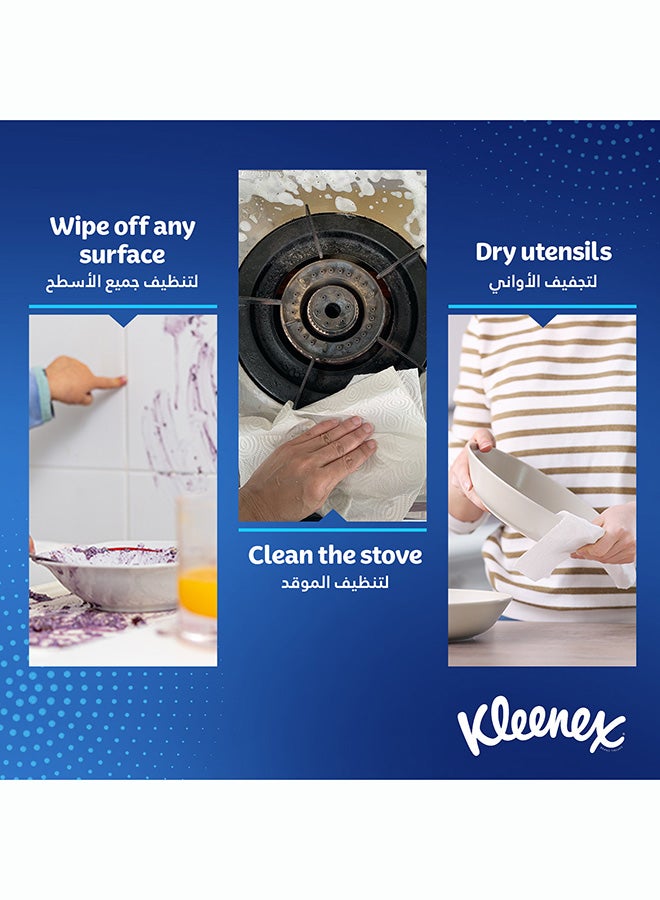 Kleenex Multi Purpose Kitchen Tissue Paper Towel, 2 PLY, 24 Rolls x 40 Sheets, Absorbent Towels for all Surfaces - Image 5
