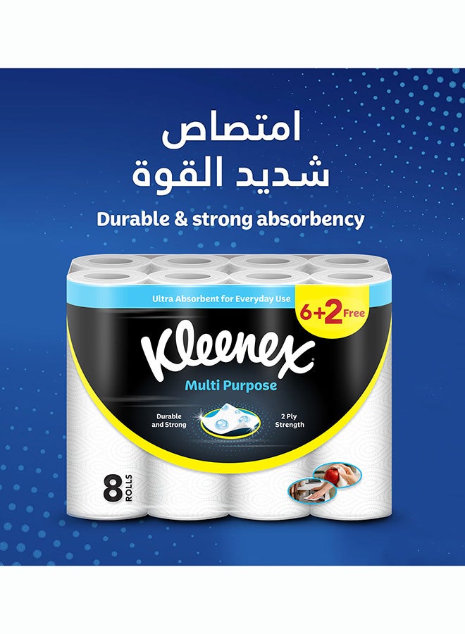 Kleenex Multi Purpose Kitchen Tissue Paper Towel, 2 PLY, 24 Rolls x 40 Sheets, Absorbent Towels for all Surfaces - Image 2