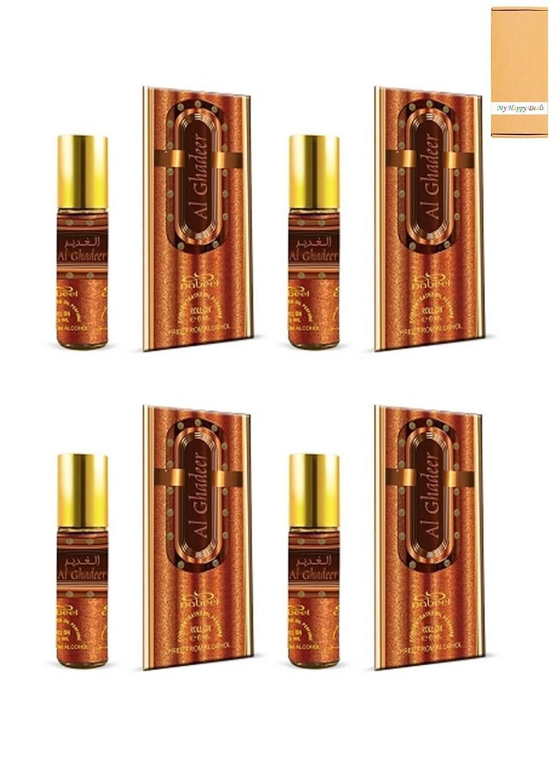 Nabeel 4 Pcs Nabeel Al Ghadeer Alcohol Free Roll On Oil Perfume 6ML - Image 1