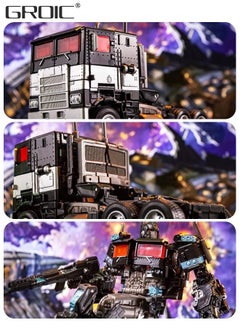 GROIC 2 In 1 Deformation Robot Toy, Deformed Car Robot Toys, Action Figure Deformation Car Model, Portable Alloy Deformation Robot Toys Gift for Kids-Optimus Prime  - Image 5