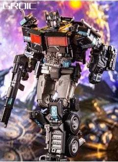 GROIC 2 In 1 Deformation Robot Toy, Deformed Car Robot Toys, Action Figure Deformation Car Model, Portable Alloy Deformation Robot Toys Gift for Kids-Optimus Prime  - Image 3