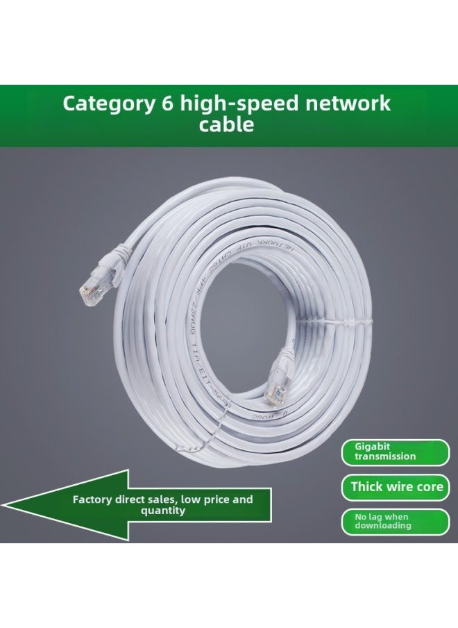 Generic Six Types Of Computer Jumper Home Optical Cat Router Broadband Network Cable CAT6 Unshielded 8-core High-speed Cable-Color:Six Types Of Network Cable [white]]-Line Length:1M  - Image 2