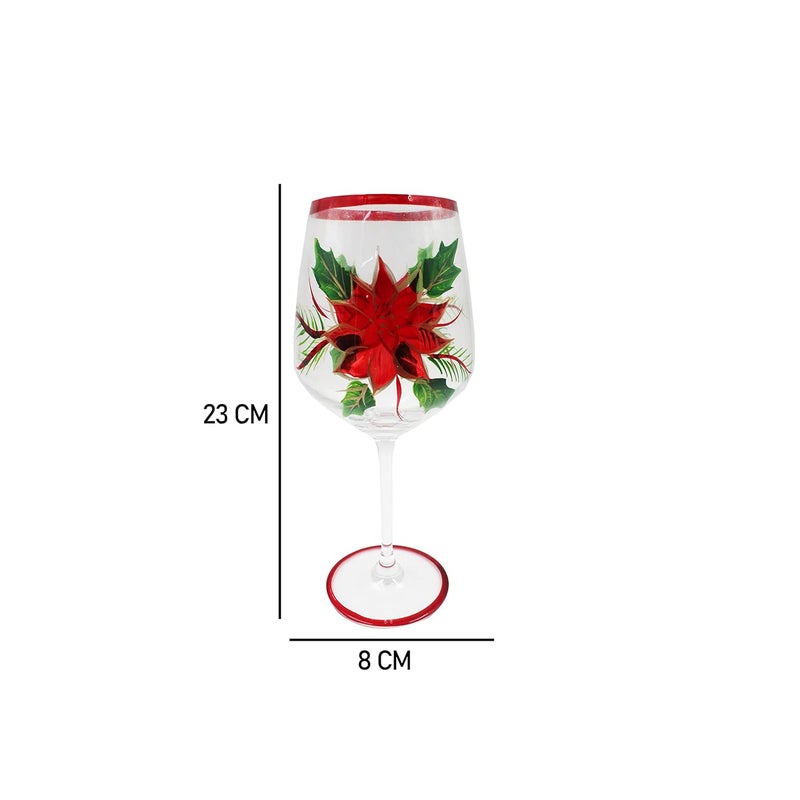 Jades Christmas Theme Wine Glasses Set of 4 A - Image 2