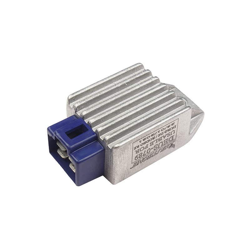 Deutsche Motorbike Motorcycle New 4 pin Blue Regulator Fit For Mahindra Duro DZ / Rodeo RZ | 4 Pin | OEM performance | Designed to withstand high temperature conditions | Ensure high performance | Highly Durable and Long Lasting - Image 1