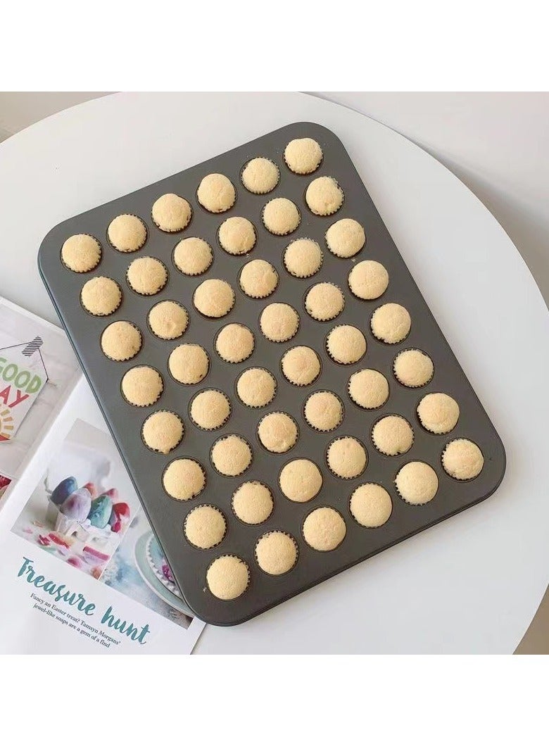 48-Cavities Mini Muffin Bakeware Pan Black 15x21inch - Image 2