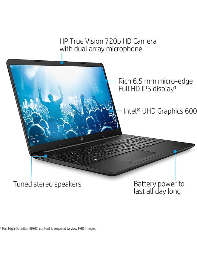 HP كمبيوتر محمول 15 بشاشة FHD مقاس 15.6 بوصة، ومعالج Celeron N4020/ذاكرة الوصول العشوائي 8 جيجابايت/محرك أقراص SSD سعة 256 جيجابايت/بطاقة رسومات Intel UHD/نظام التشغيل Windows 10 - Image 2