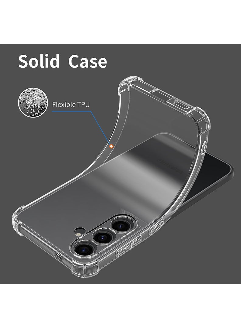 Case Up Samsung Galaxy S25 Plus 2025 Clear Case, Shock-Absorption TPU Cell Phone Cover with Reinforced Corners, Soft Flexible & Crystal Clear Protective Bumper Case - Image 5