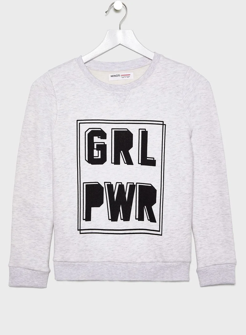 MINOTI Teen Girl Power Sweatshirt